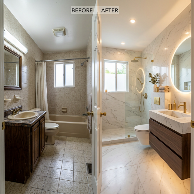 Full bathroom transformation